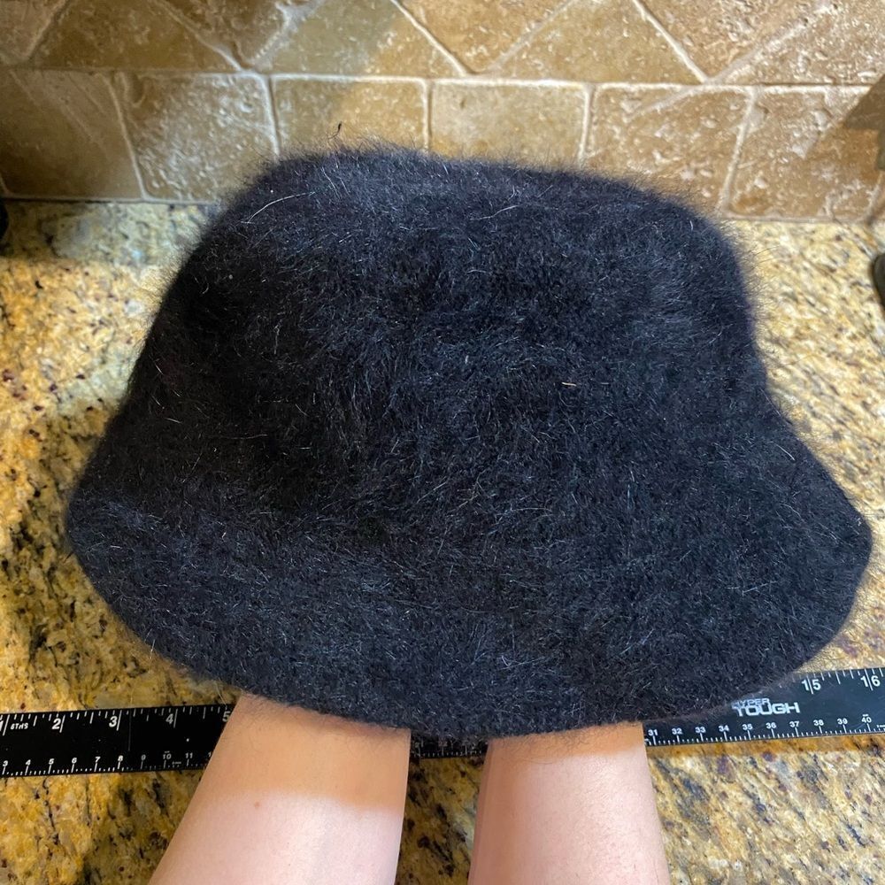 Wool blend black hat
